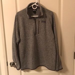Patagonia better sweater 1/4 zip, Grey/ Size Large